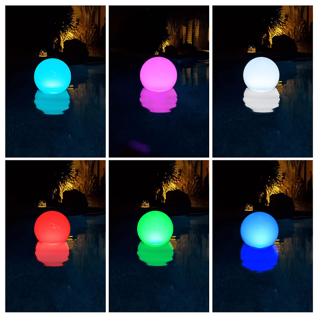 Luces solares flotantes para piscina de 5.9 pulgadas que bri