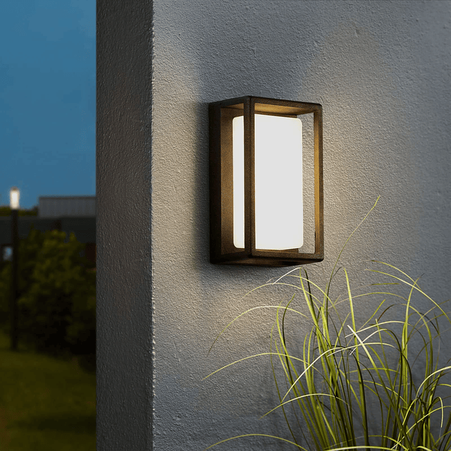 Lámpara de pared solar moderna para exteriores, LED, porche,