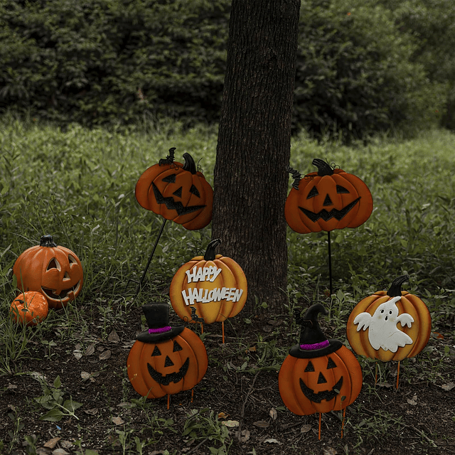 Estacas de jardín de Halloween de 40 pulgadas de alto, calab