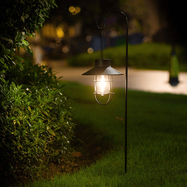 Paquete de 2 luces solares colgantes , lámpara de linterna c