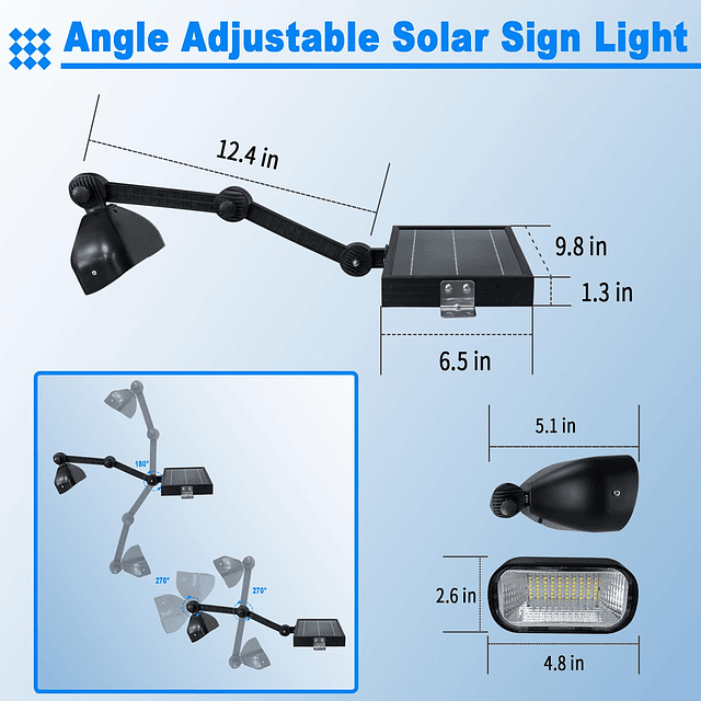 Luz Solar para Cartelera Luz Solar para Exteriores 5200 mAh