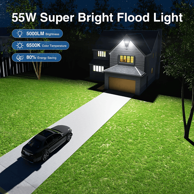 55W LED Luces de inundación al aire libre impermeable IP65 5