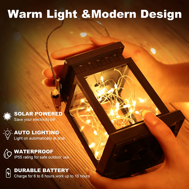 Paquete de 18 linternas solares para exteriores, luces solar