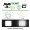 Luz solar con sensor de movimiento para exteriores, 3 modos