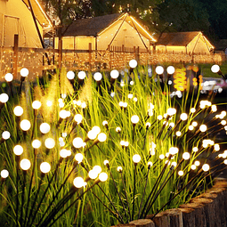 Luces de jardín de luciérnaga con energía solar, paquete de