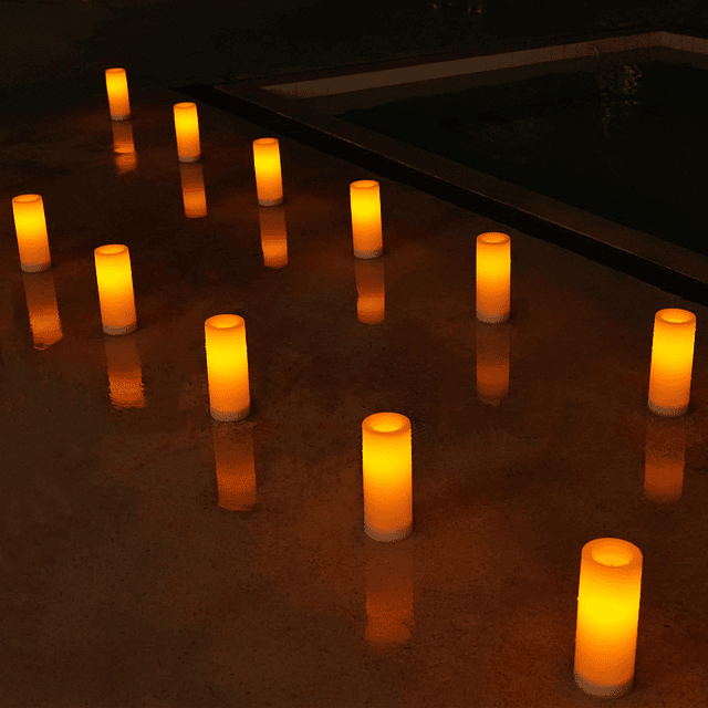 Velas solares de 4 x 10 pulgadas para exteriores, impermeabl