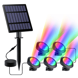 Luces solares para estanque 18 LED superbrillantes RGB LED f