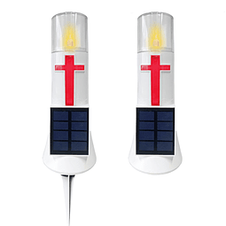 Vela sin llama impermeable al aire libre con energía solar,