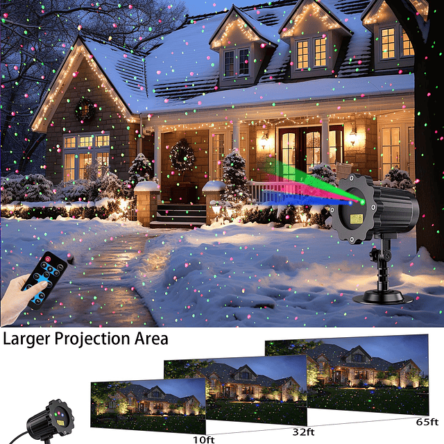 Proyector láser de Navidad con luces, decoraciones navideñas