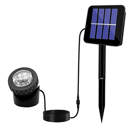 Foco solar LED para paisaje, resistente al agua, 6 LED, luz