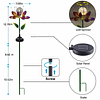 Decoraciones solares de jardín Flor de metal Luces solares p