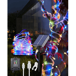 Luces solares de cuerda al aire libre 66 pies 200 LED luces