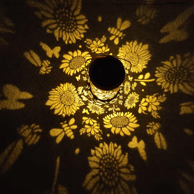 Linternas solares luces de girasol decoración de jardín al a