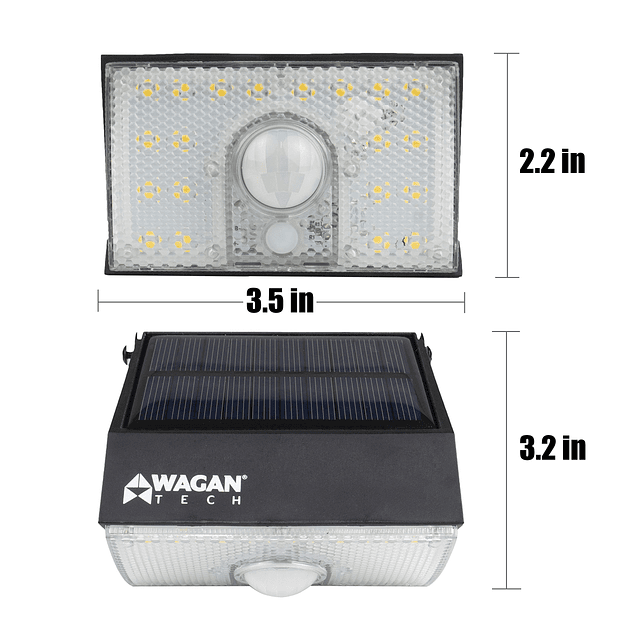 EL8570 1000 lúmenes LED solar para exteriores, luz de pared