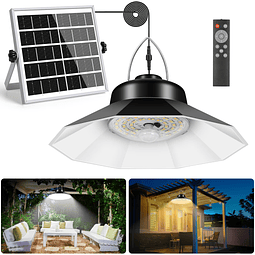 Luz solar para cobertizo, 1200 LM, luz colgante solar para i