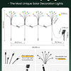 Luces solares para exteriores, paquete de 4 luces solares os