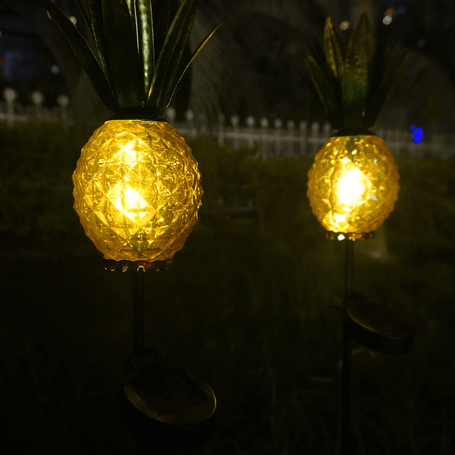 Luces solares al aire libre impermeables jardín solar piña e