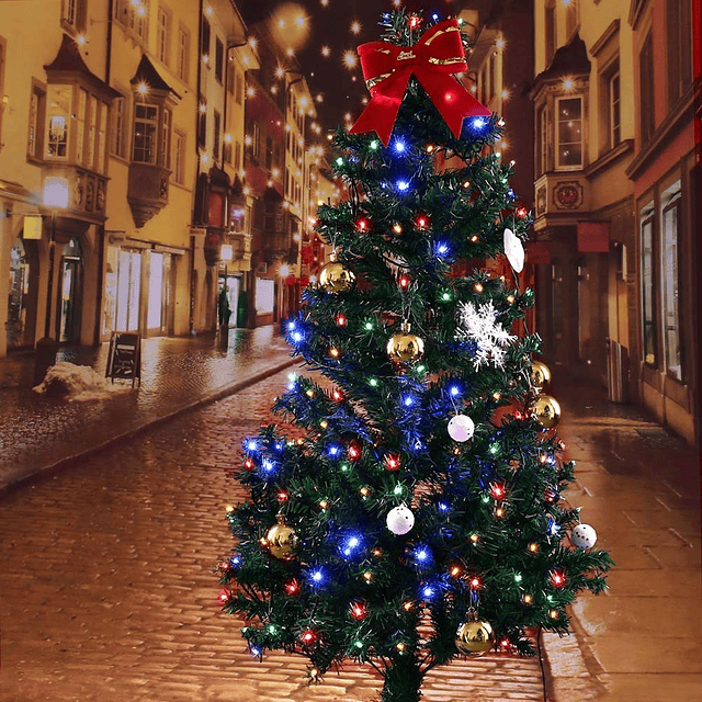 Luces solares de Navidad, paquete de 2, 72 pies, 200 luces L