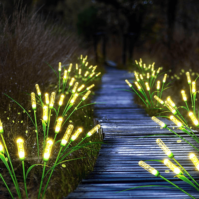 Luces solares de jardín al aire libre, paquete de 4 luces LE