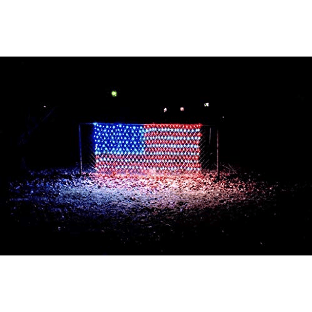 420 luces LED de cadena de bandera americana avanzada, resis