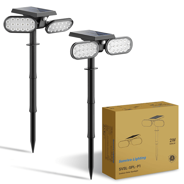 Sunvivo Luces solares de movimiento para exteriores, foco de