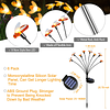 Paquete de 6 luces solares para jardín al aire libre, luces