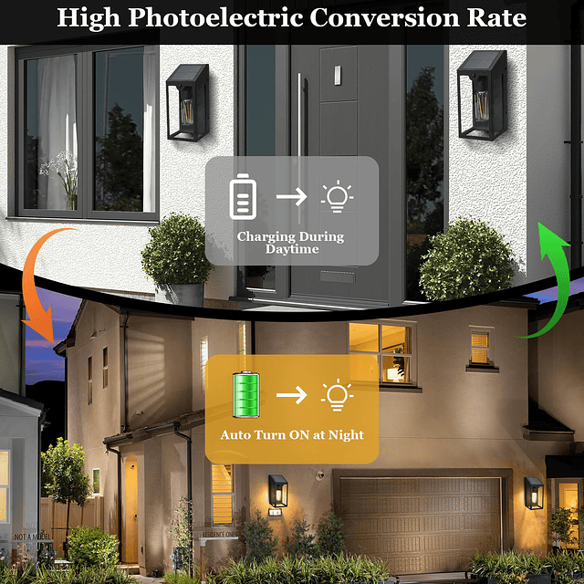Luces de pared al aire libre para la casa Sensor de luces de