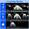 Luces solares con sensor de movimiento para exteriores, 42 L