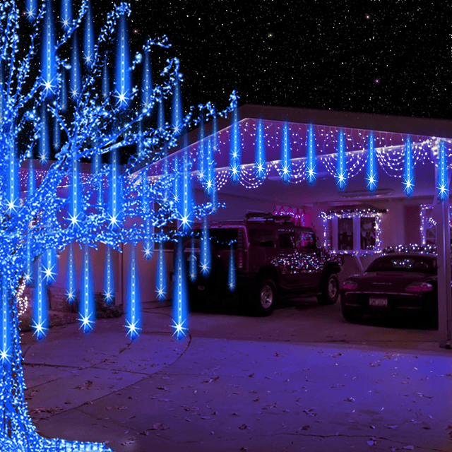 Luces de Navidad al aire libre LED luces de lluvia de meteor