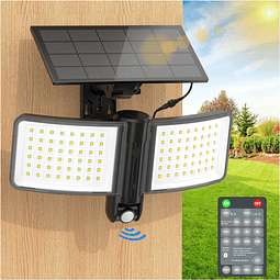 Luces solares para exteriores, 1500 lm, IP65, luces LED de s