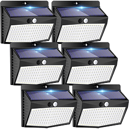 6 paquetes de luces solares para exteriores, luces solares d