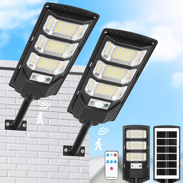 Luces solares para exteriores, impermeables, 6500 K, luces d