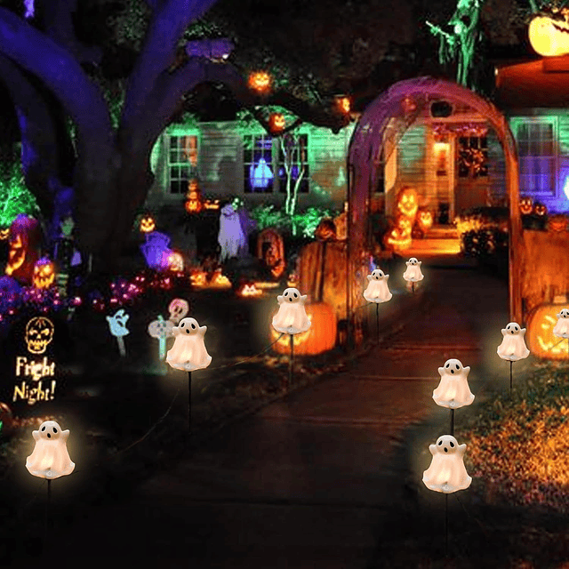 Luces de camino de Halloween al aire libre, 7 pies, luces de