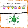 Luces de araña de Halloween de 8.5 pies con 10 luces de arañ