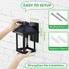 Paquete de 2 faroles solares de pared para exteriores con 3