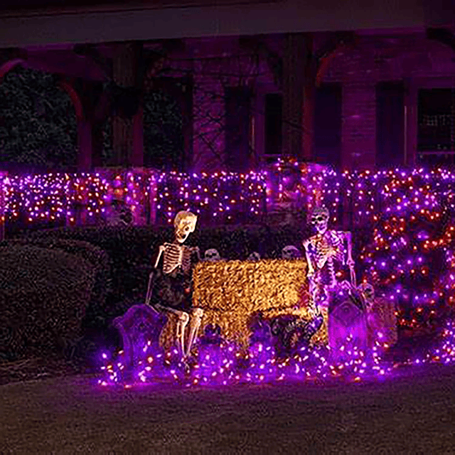 Luces de Halloween al aire libre 100 luces LED de red de Hal