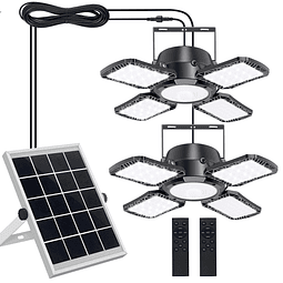 Luz solar para cobertizo para interiores y exteriores, 176 L