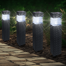 Luces solares para caminos al aire libre, paquete de 6 luces