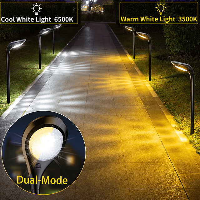 Luces de camino de paisaje, paquete de 4 luces solares para