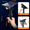 Paquete de 6 focos de energía solar para exteriores, imperme