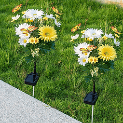 Luces solares de jardín al aire libre impermeables, paquete