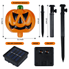 Juego de 6 luces solares de camino de calabaza para decoraci