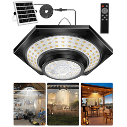 Luz solar para cobertizo exterior interior 228 LED luces col