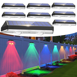 Luces solares para cerca Ourdoor IP65 a prueba de agua Luces