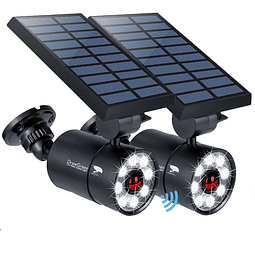 Luz solar con sensor de movimiento para exteriores de 2 1400