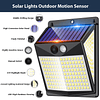 Luces solares para exteriores con sensor de movimiento, lámp