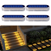 Luces solares para escalones, LED impermeables para exterior