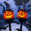 2 piezas de luces solares de camino de calabaza de Halloween