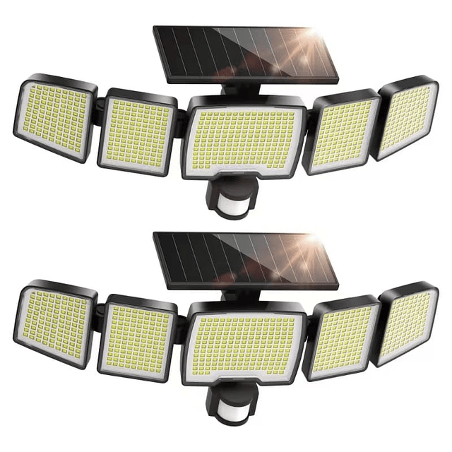 Luces solares para exteriores 620 LED 4500LM IP65 Luces exte