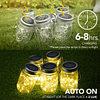 Mason Jar Luces solares 30 LED Paquete de 6 Luces solares Co